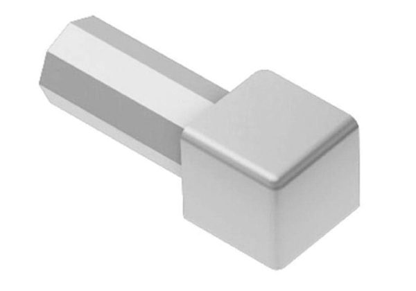 QUADEC OUT CORNER 3/8  PVC LT GREY