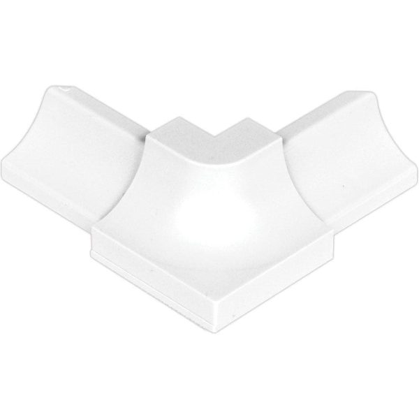 Schluter DILE-PHK Outside Corner 90 with 3/8  (10 mm) Radius- PVC Plastic Bright White