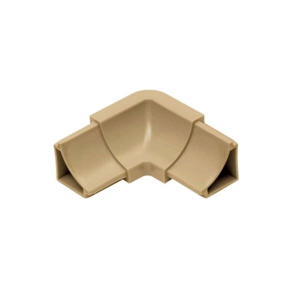 Schluter DILE-HKW Inside Corner 90-Way with 11/16  (18 mm) Radius- PVC Plastic Light Beige