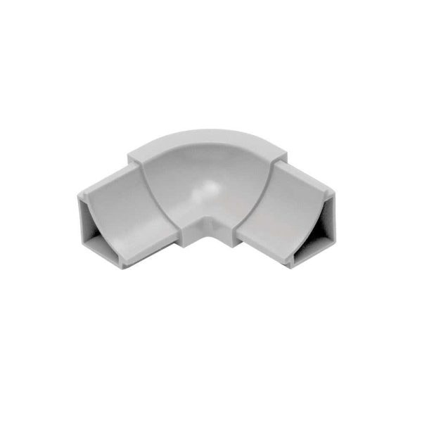 Schluter DILE-HKW Inside Corner 90-Way with 11/16  (18 mm) Radius- PVC Plastic Classic Grey