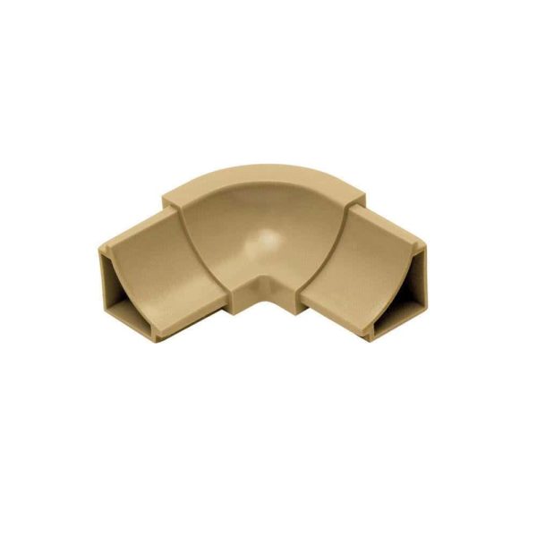 Schluter DILE-HKW Inside Corner 90-Way with 11/16  (18 mm) Radius- PVC Plastic Light Beige