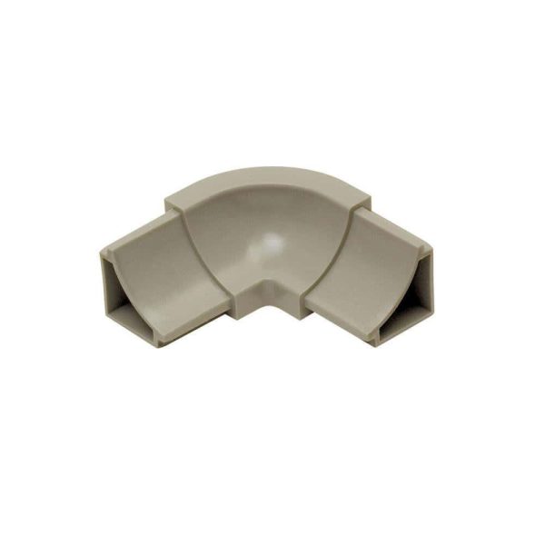 Schluter DILE-HKW Inside Corner 90-Way with 11/16  (18 mm) Radius- PVC Plastic Grey