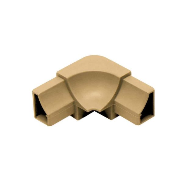 Schluter DILE-HK Outside Corner 90-Way with 11/16  (18 mm) Radius- PVC Plastic Light Beige