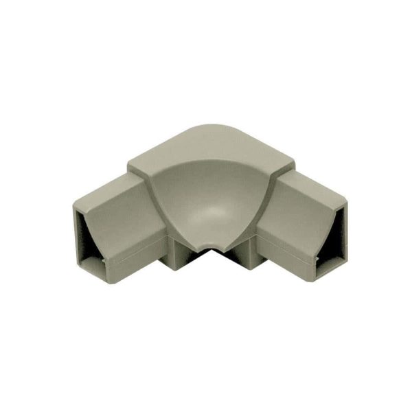 Schluter DILE-HK Outside Corner 90-Way with 11/16  (18 mm) Radius- PVC Plastic Grey