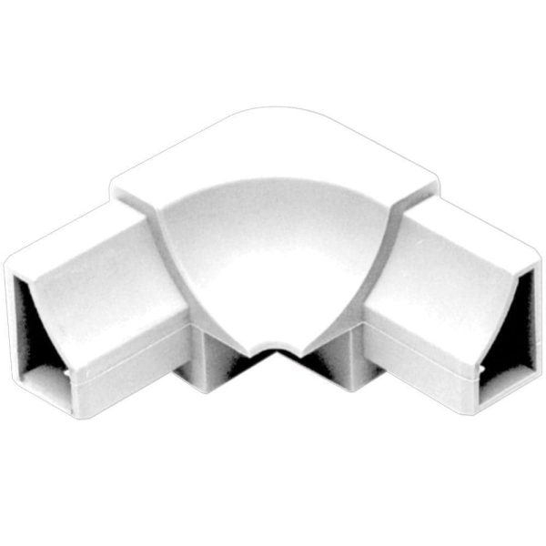 Schluter DILE-HK Outside Corner 90-Way with 11/16  (18 mm) Radius- PVC Plastic Bright White