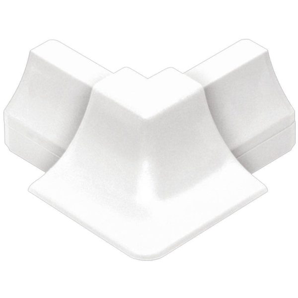 Schluter DILE-HK Outside Corner 90 with 11/16  (18 mm) Radius- PVC Plastic Bright White