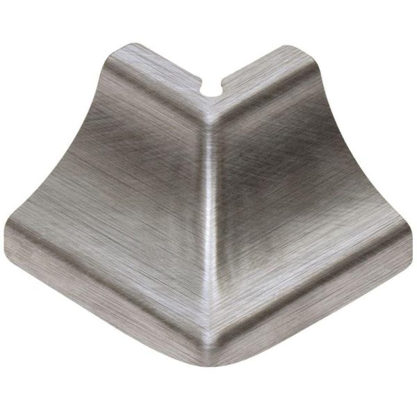 Schluter DILE-HKU Outside Corner 135 with 3/8  (10 mm) Radius- Stainless Steel (V4)