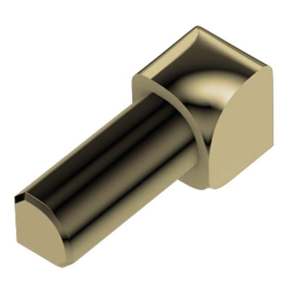 RONDEC IN CORNER 1/2 Inch ALUM POLISH BRASS