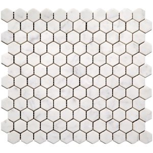 Carrara Hex 1X1 Polished - Mir Mosaic - KB-G02P