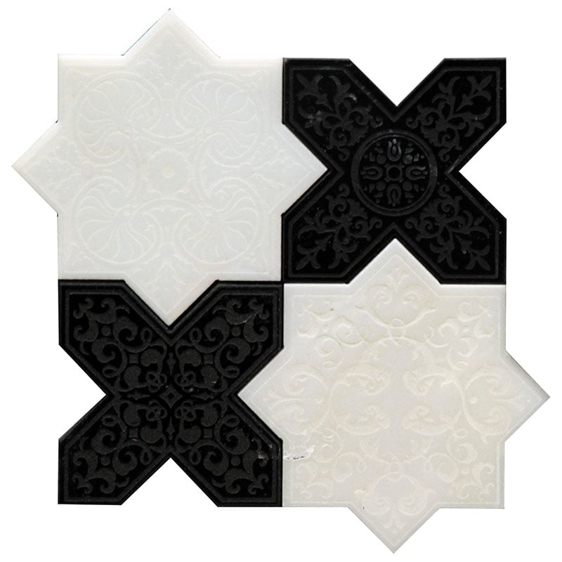 Pantheon White+Black  - Mir Mosaic - PNT (white+black)