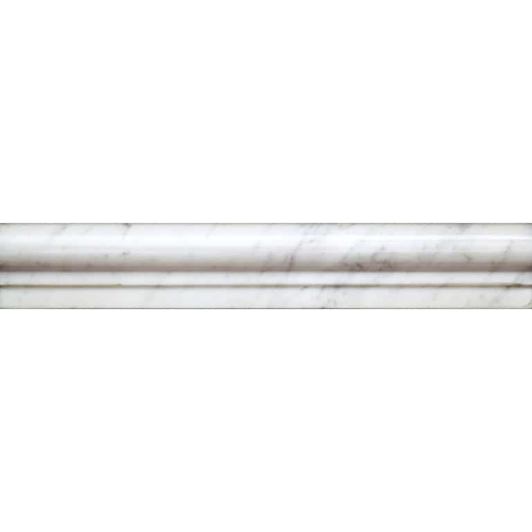 Carrara Chair Rail Polished - Mir Mosaic - MCA-2P