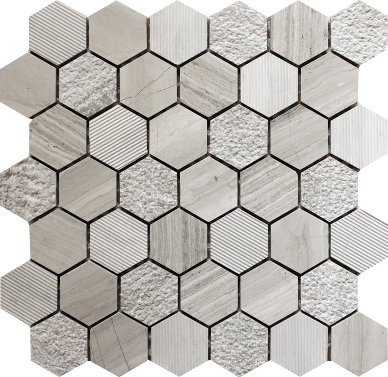 Indi Wooden Gray - Mir Mosaic - BL-01WG