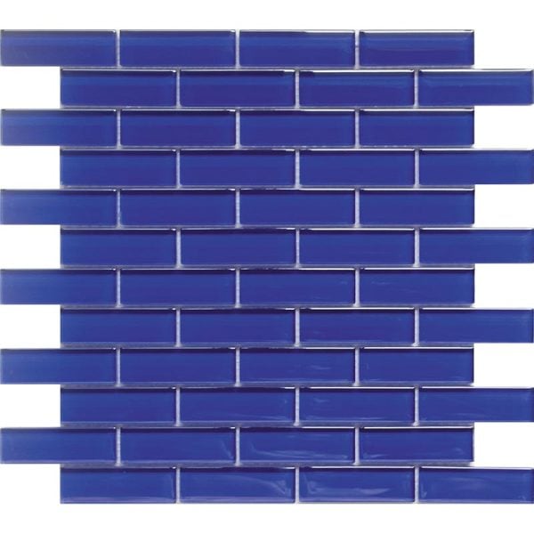 Cobalt Blue 1X3 Brick Gloss - Mir Mosaic - BR-012