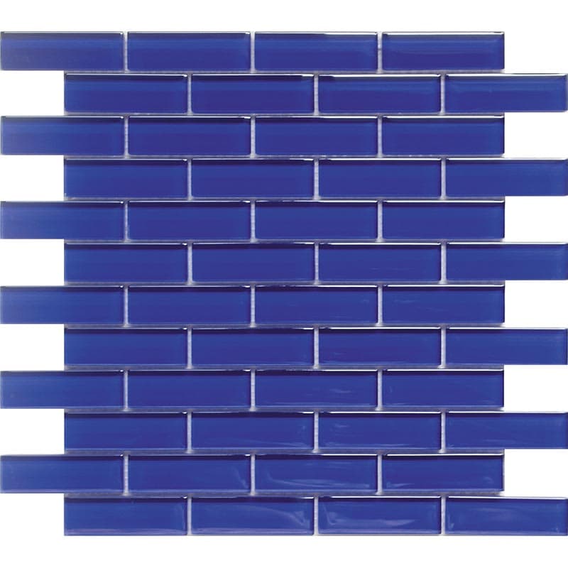 Cobalt Blue 1X3 Brick Gloss - Mir Mosaic - BR-012