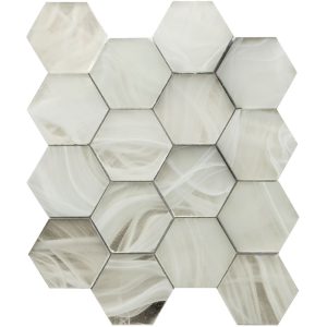 Silver White Hex - Mir Mosaic - CLH-01SW