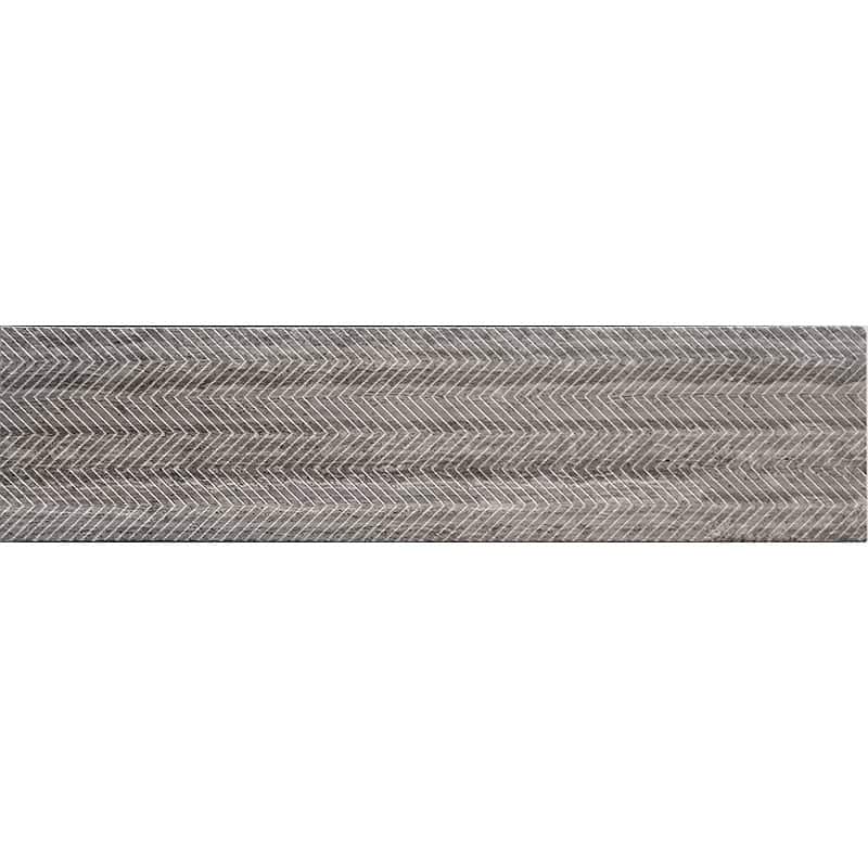 Etched Chevron Wooden Gray - Mir Mosaic - EFT-03WG