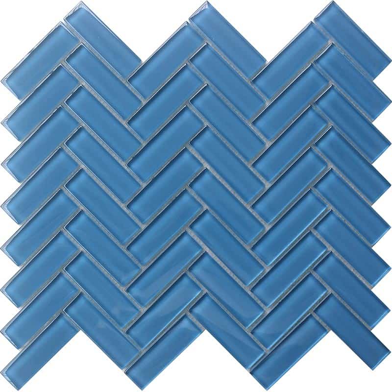 Laguna 1X3 Herringbone Gloss - Mir Mosaic - HB-143