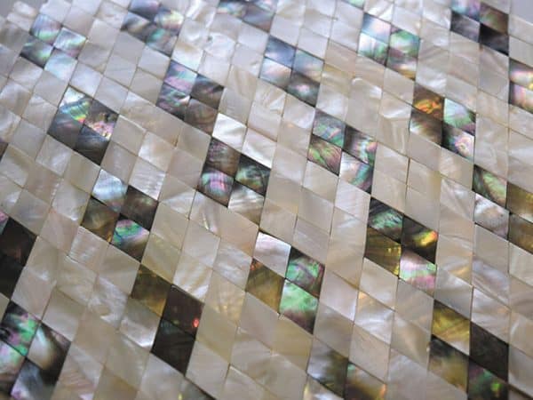 shell semi-precious tile