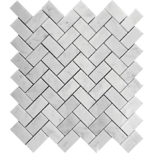 Carrara 1X2" Herringbone Polished - Mir Mosaic - KB-H04P