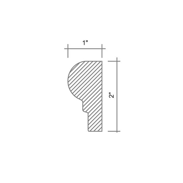 Bardiglio Chair Rail Polished - MBA-2P - Image 3