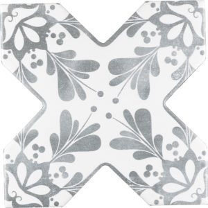 Moorish Grey Cross Deco - Mir Mosaic - MOR-GRY-CR-DEC