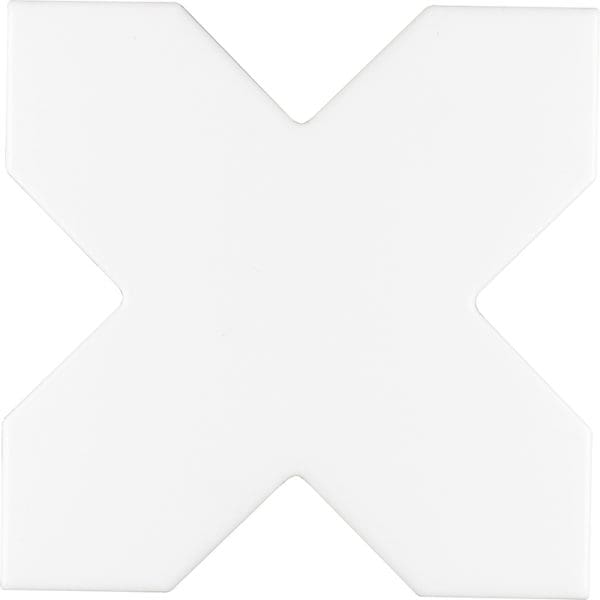 Moorish White Cross - Mir Mosaic - MOR-WHT-CR