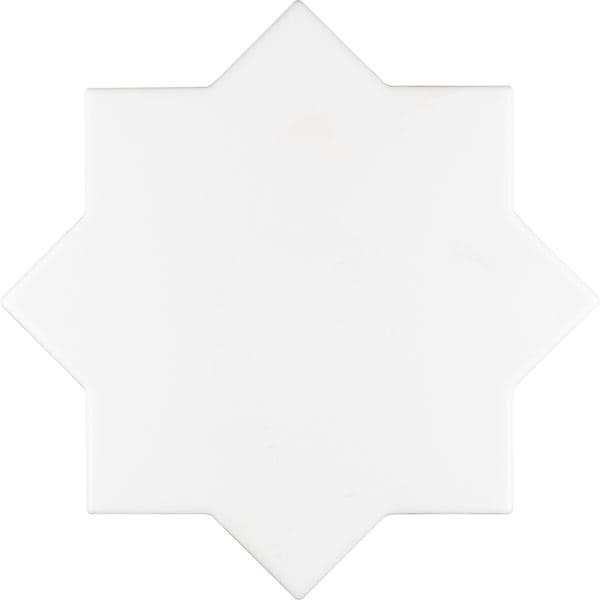 Moorish White Star - Mir Mosaic - MOR-WHT-STR