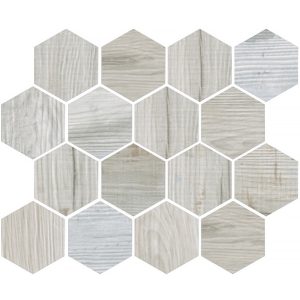 Oregon White Wood Hex - Mir Mosaic - ORE-WHT-WD-HEX