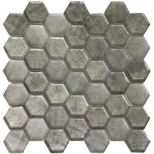 Snow Linen Hex - Mir Mosaic - SRA-08