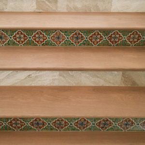 Solid Treads with Spanish Tile