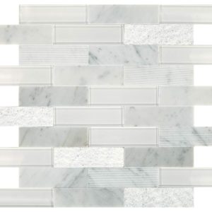 Carrara White And Glass Blend - Daltile - Carrara White And Glass Blend - Daltile