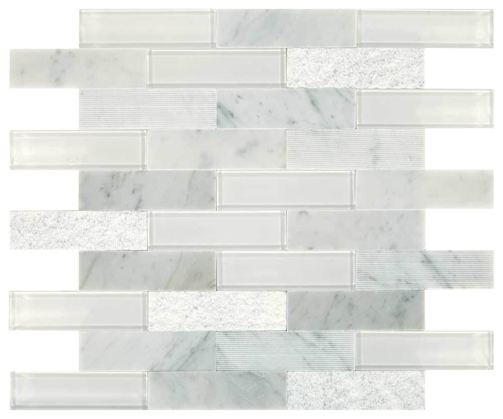 Carrara White And Glass Blend - Daltile - Carrara White And Glass Blend - Daltile