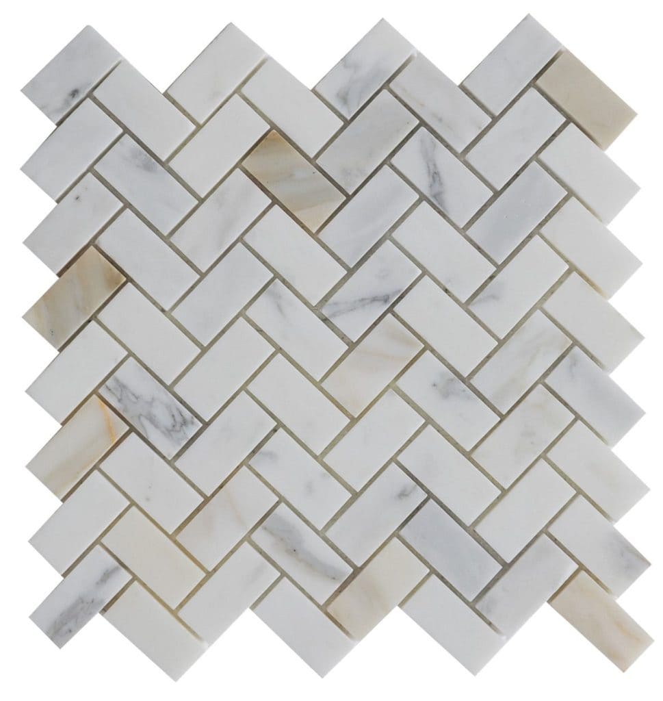 Calacatta Gold Marble 1×2 Herringbone - Icontile - M3612125H