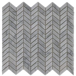 Carrara White Marble Mini Chevron Mosaic - Icontile - M30MINICHEVRON125