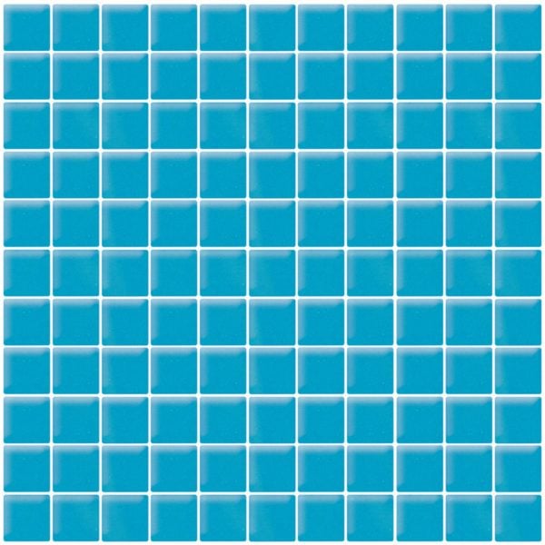 Turquoise Cloud Gloss - Mir Mosaic - A-042 1x1