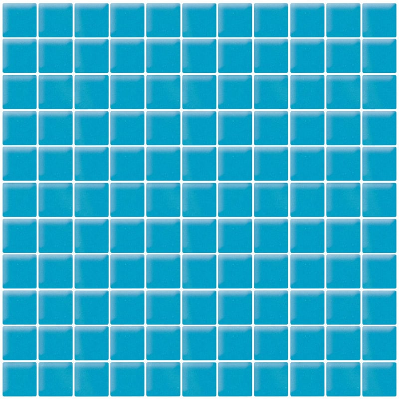 Turquoise Cloud Gloss - Mir Mosaic - A-042 1x1