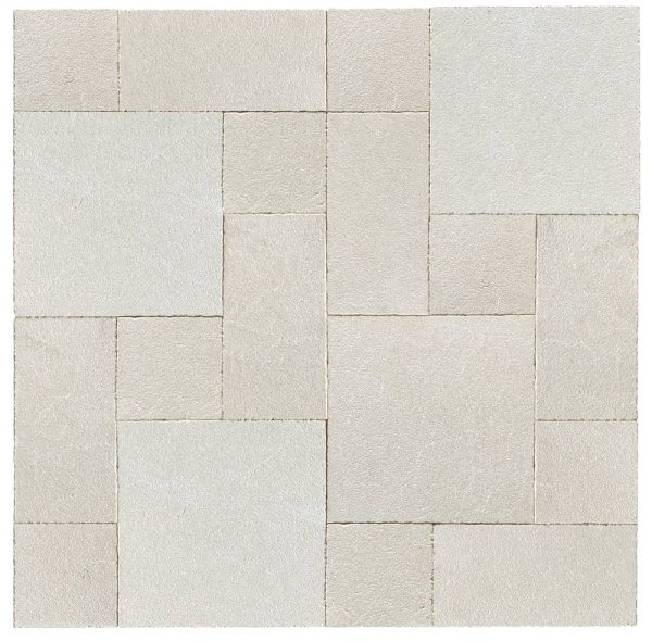 Antalya Cream Marble Roman Pattern Leathered Paver 3cm - Icontile - P11931