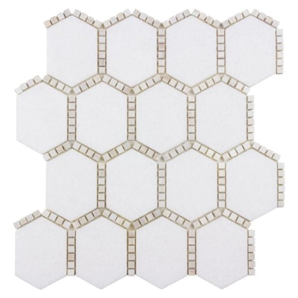 Jeweled Hex Pale Beige - Anthology Tile - ANTHFLJB