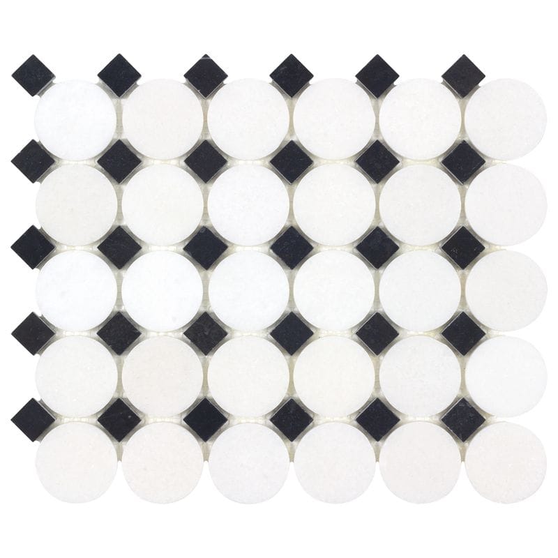 Sable Black Buttons - Anthology Tile - ANTHFLSB