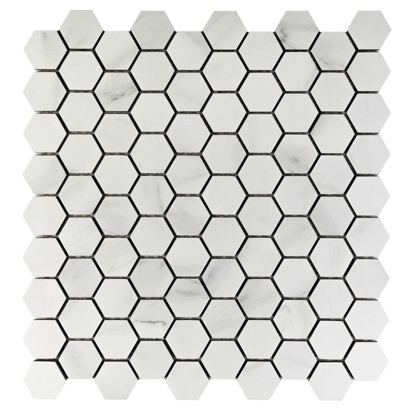 Carrara Essence Hexagon Mosaic Matte - Anthology Tile - ANTHMRCEHMM