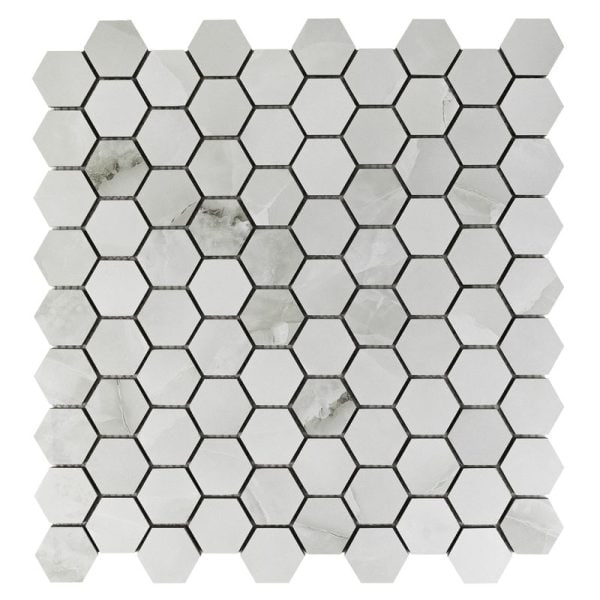 Dusky Onyx Hexagon Mosaic Matte - Anthology Tile - ANTHMRDOHMM