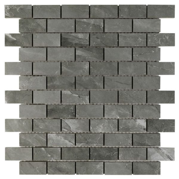 Gris Naturalle 1×2 Mosaic Matte - Anthology Tile - ANTHMRGN12