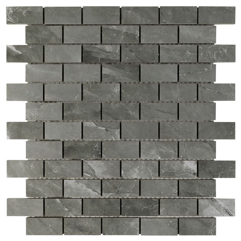 Gris Naturalle 1×2 Mosaic Matte - Anthology Tile - ANTHMRGN12