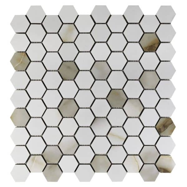 Italia Oro Hexagon Mosaic Matte - Anthology Tile - ANTHMRIOHMM