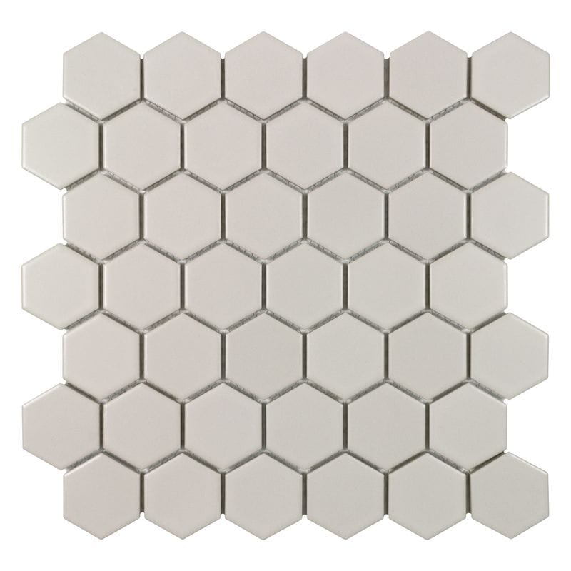 Taupe Matte 2 Inch Hex Porc Mos - Anthology Tile - ANTHPOHET