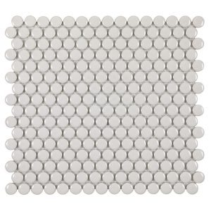 Pearl Glossy 3/4 Inch Penny Round Porc Mos - Anthology Tile - ANTHPOPRPG