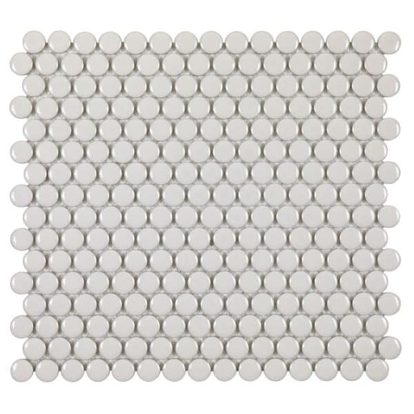 Pearl Glossy 3/4 Inch Penny Round Porc Mos - Anthology Tile - ANTHPOPRPG