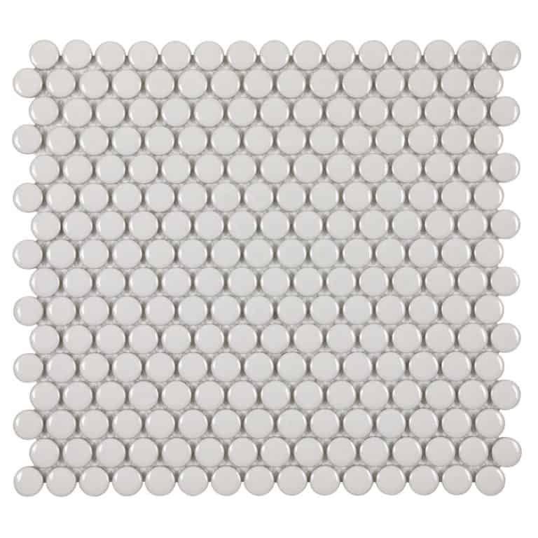 Pearl Glossy 3/4 Inch Penny Round Porc Mos - Anthology Tile - ANTHPOPRPG