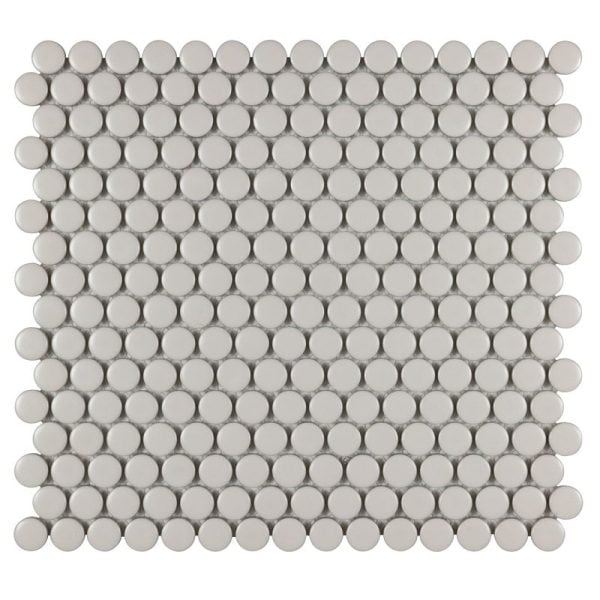 Pearl Matte 3/4 Inch Penny Round Porc Mos - Anthology Tile - ANTHPOPRPM