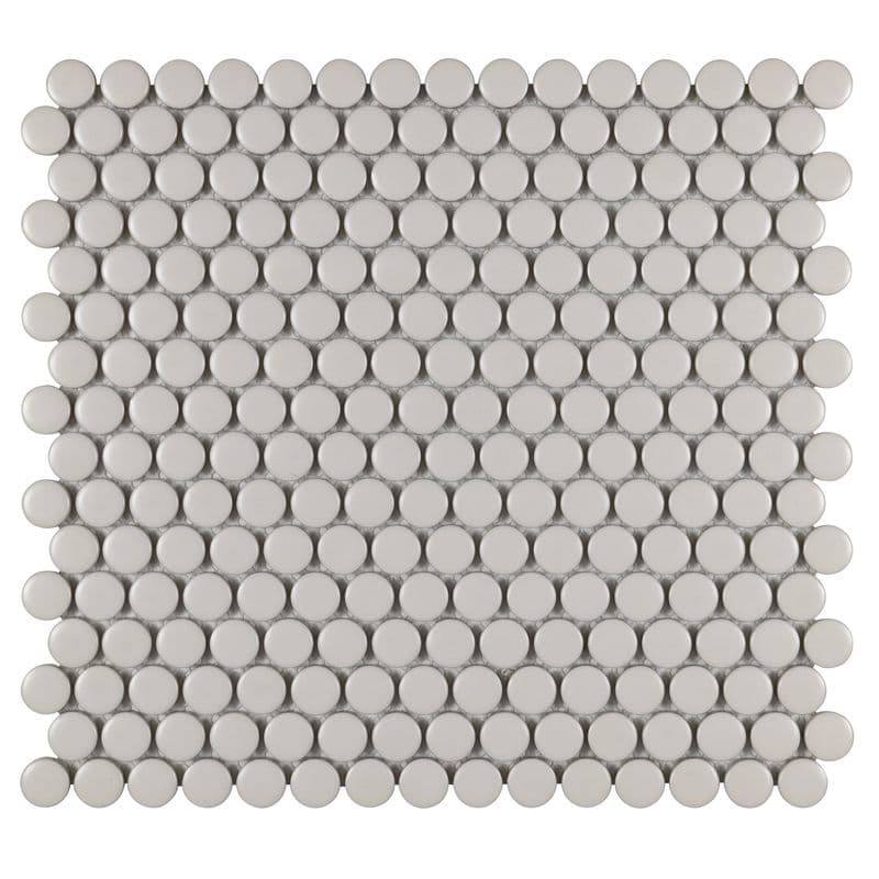 Pearl Matte 3/4 Inch Penny Round Porc Mos - Anthology Tile - ANTHPOPRPM